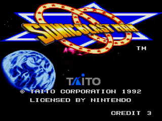 Sonic Blast Man title screen for Super Famicom